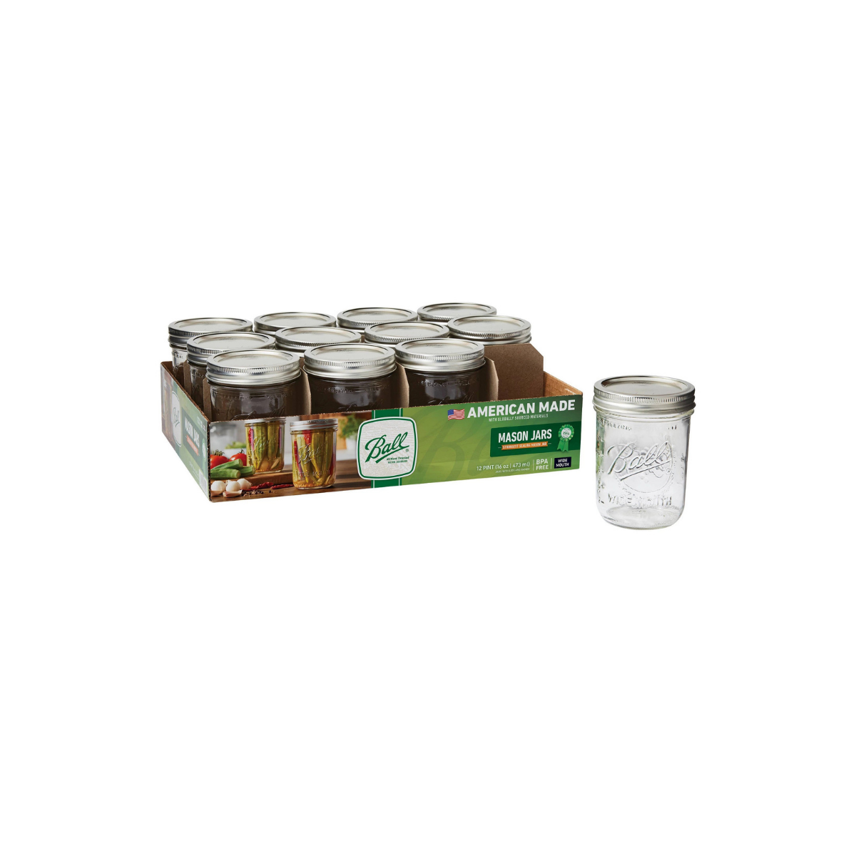 Ball Canning Jar Wide 16oz