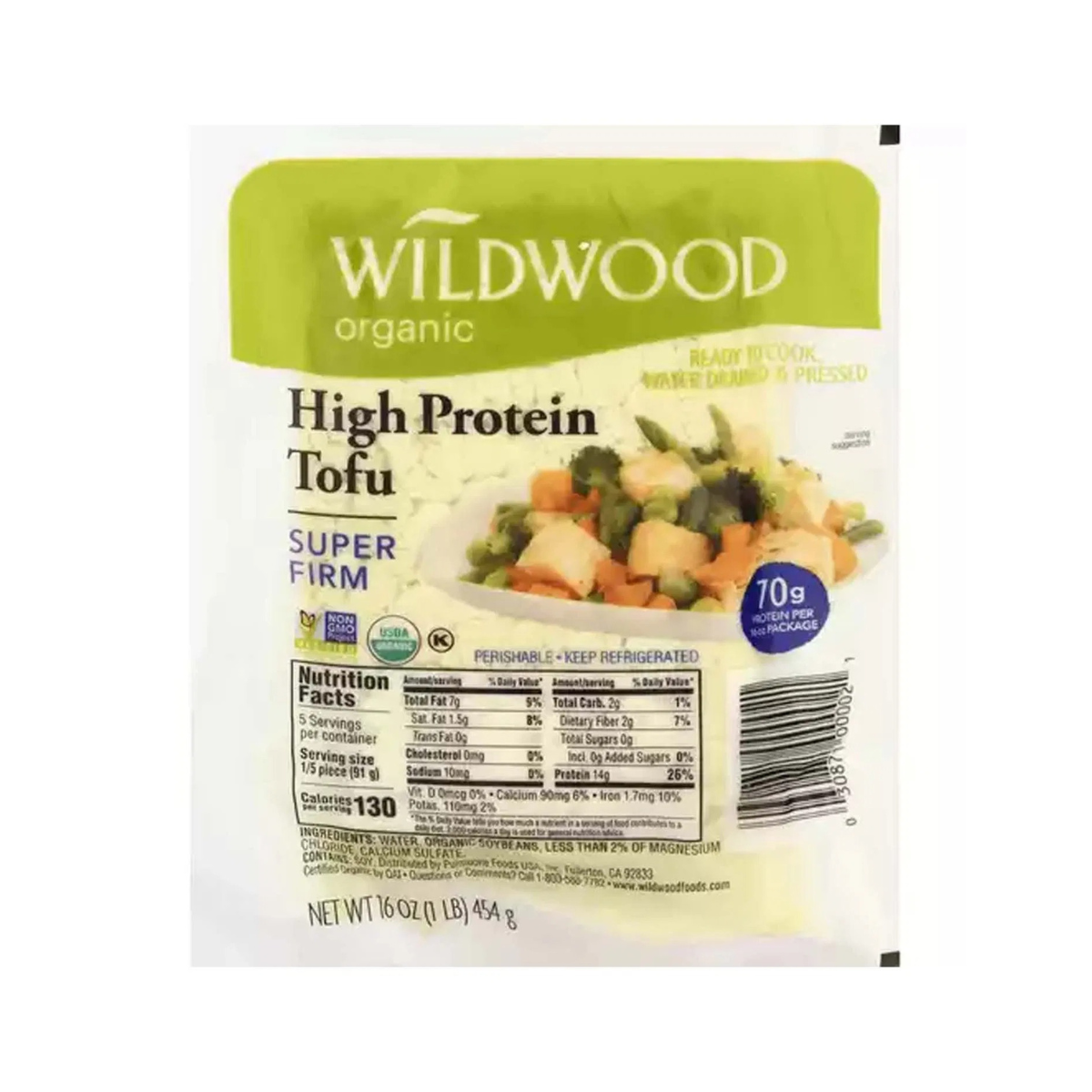 Wildwood Organic Tofu High Protein 16oz