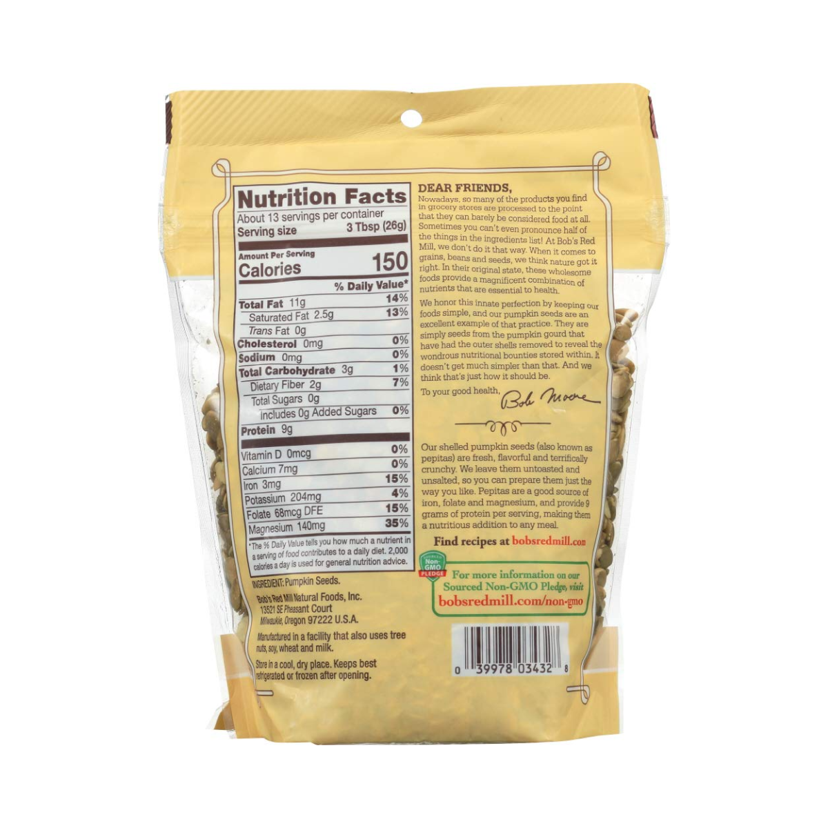 Bob's Red Mill Organic Pumpkin Seeds 12oz