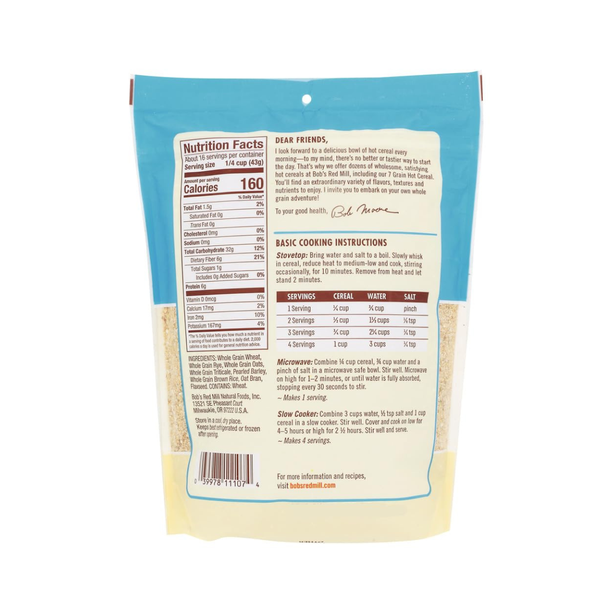 Bob's Red Mill 7 Grain Hot Cereal 25oz