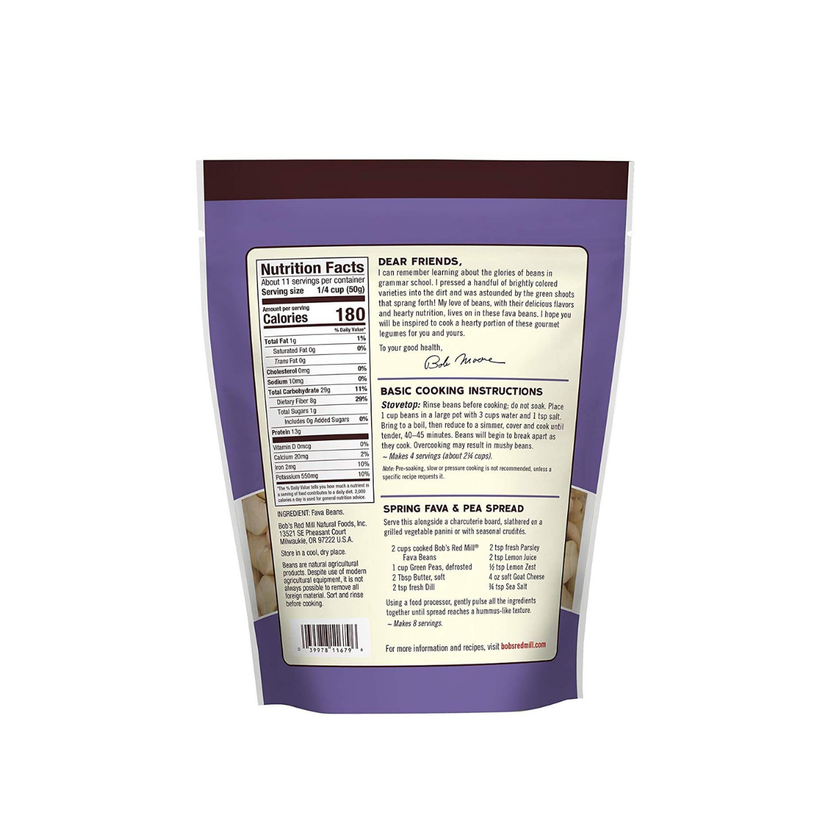 Bob's Red Mill Fava Beans 20oz