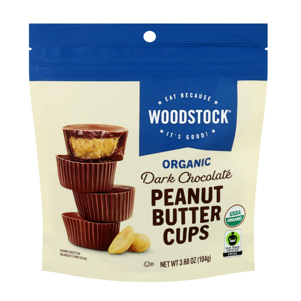 Woodstock Organic Dark Chocolate Peanut Butter Cups 3.68oz