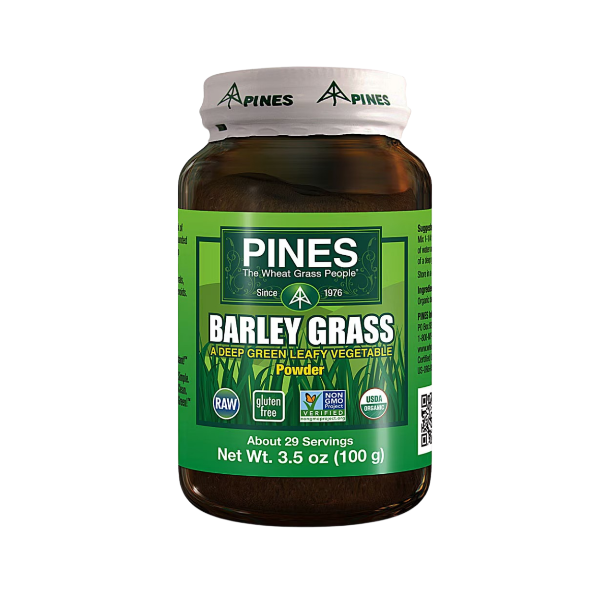 Pines International Organic Wheat Grass Powder 3.5 oz