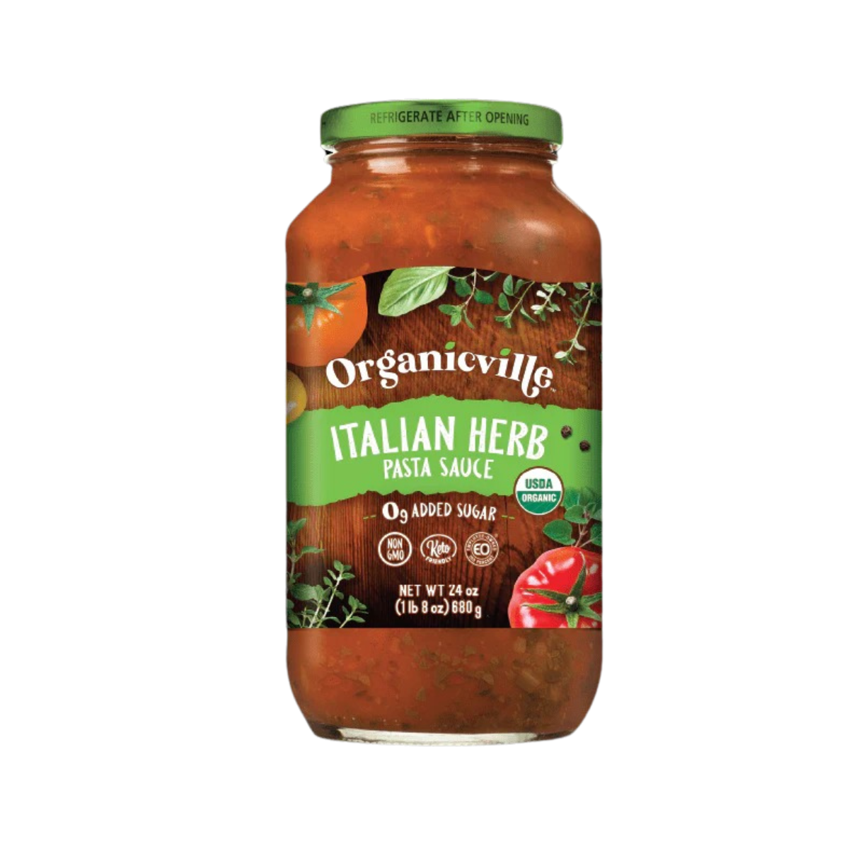 Organic Ville Pasta Sauce Herb Italy 24oz
