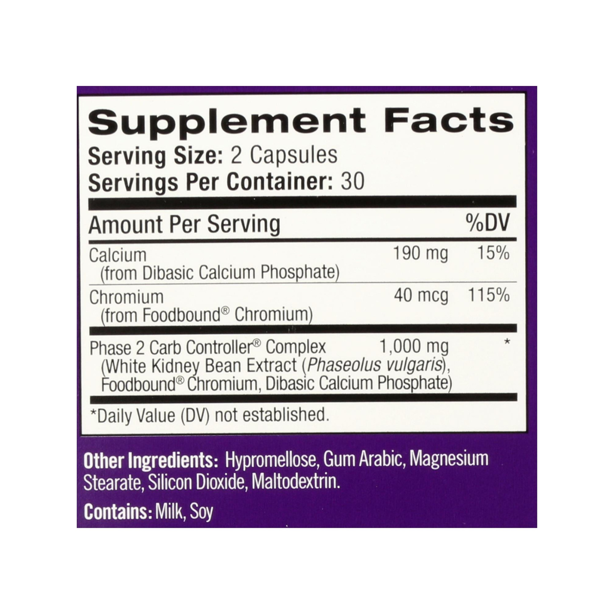 Natrol White Kidney Bean Carb Intercept 60c