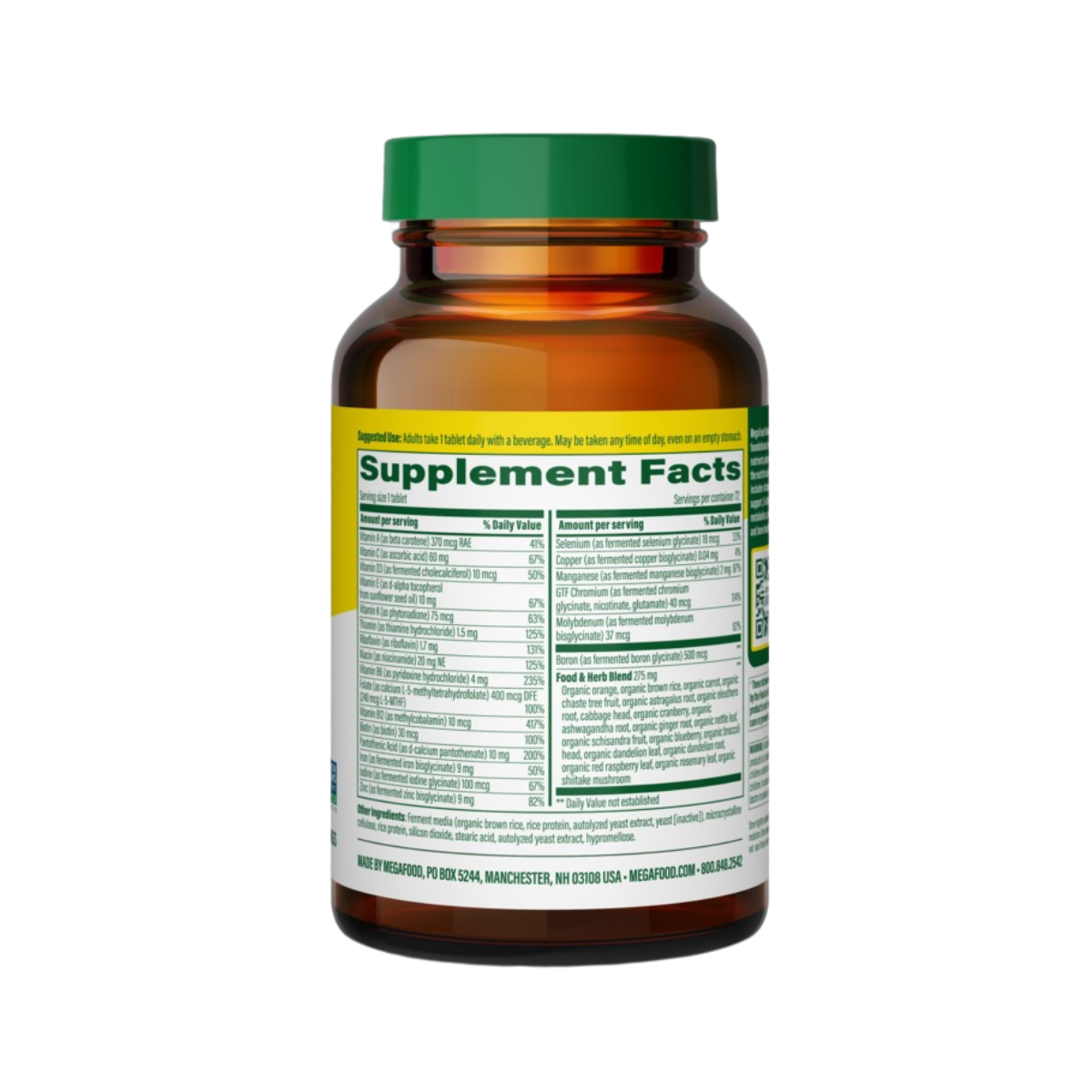 MegaFood Vitamin Multi One Daily Women 30c