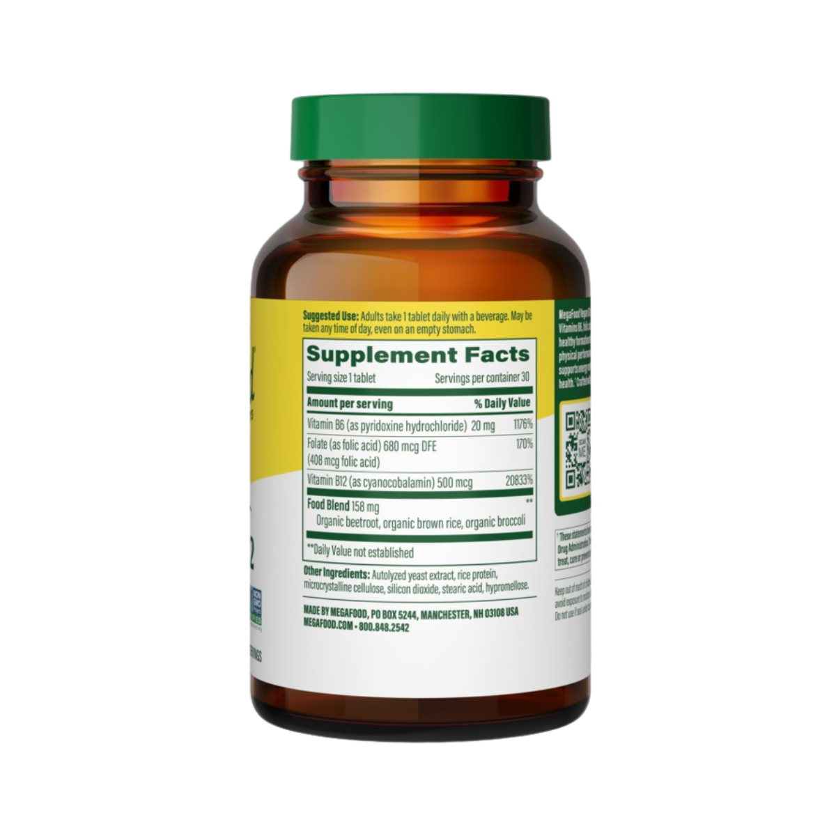 MegaFood Vitamin B12 Vegan V 30c