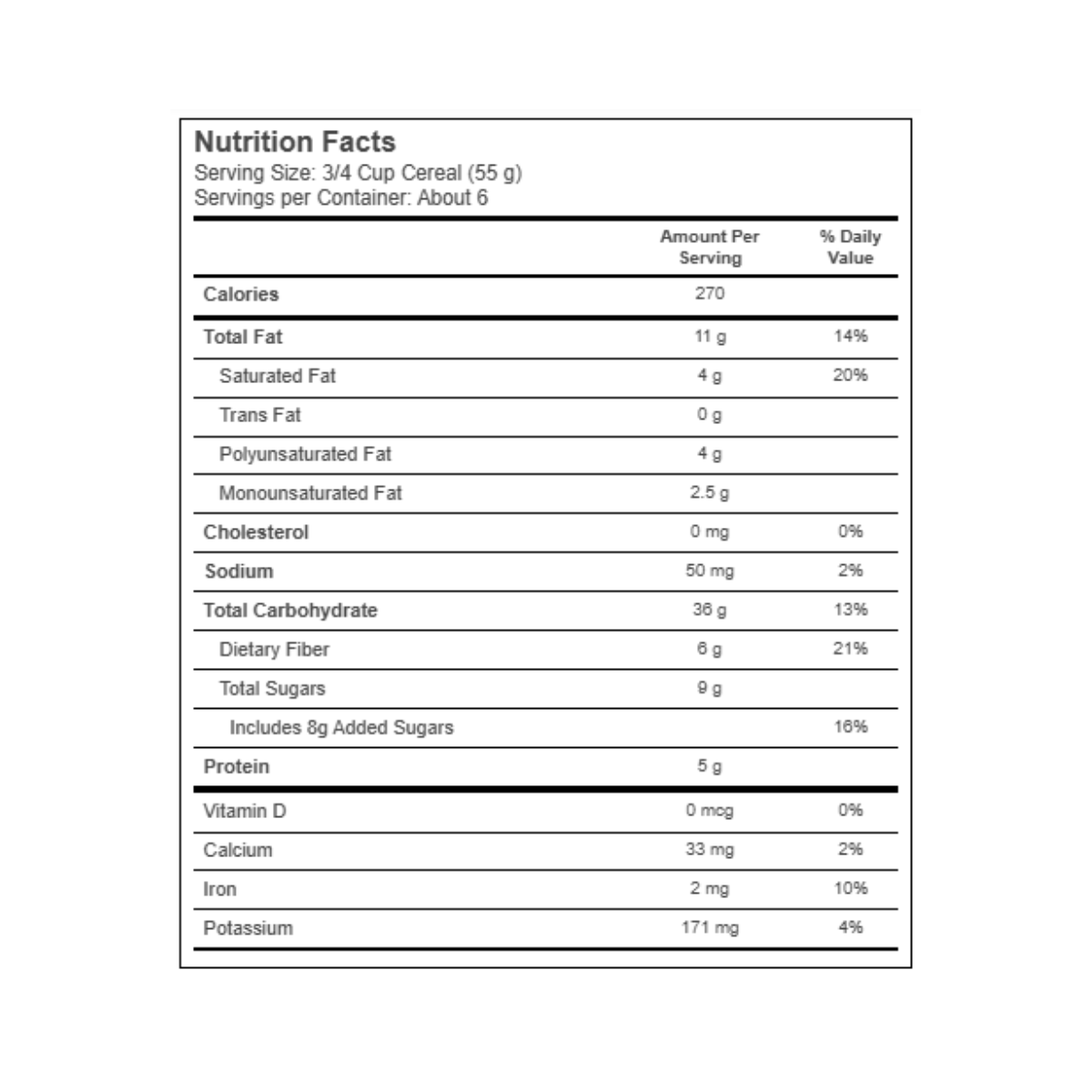 Nature's Path Organic Chia Granola Cereal Coconut Chia 12.34oz