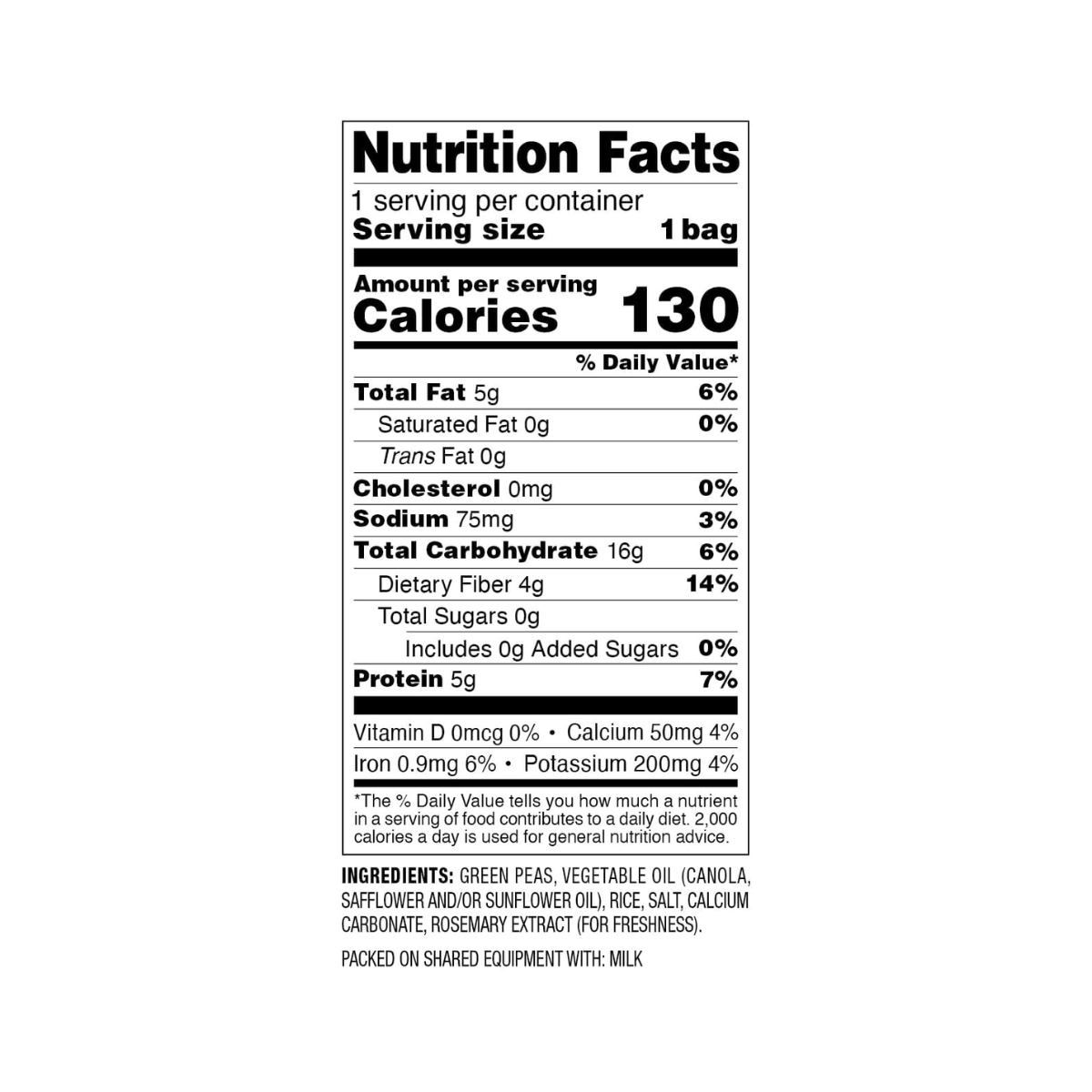 Harvest Snaps Veggie Chips Lightly Salted 1oz