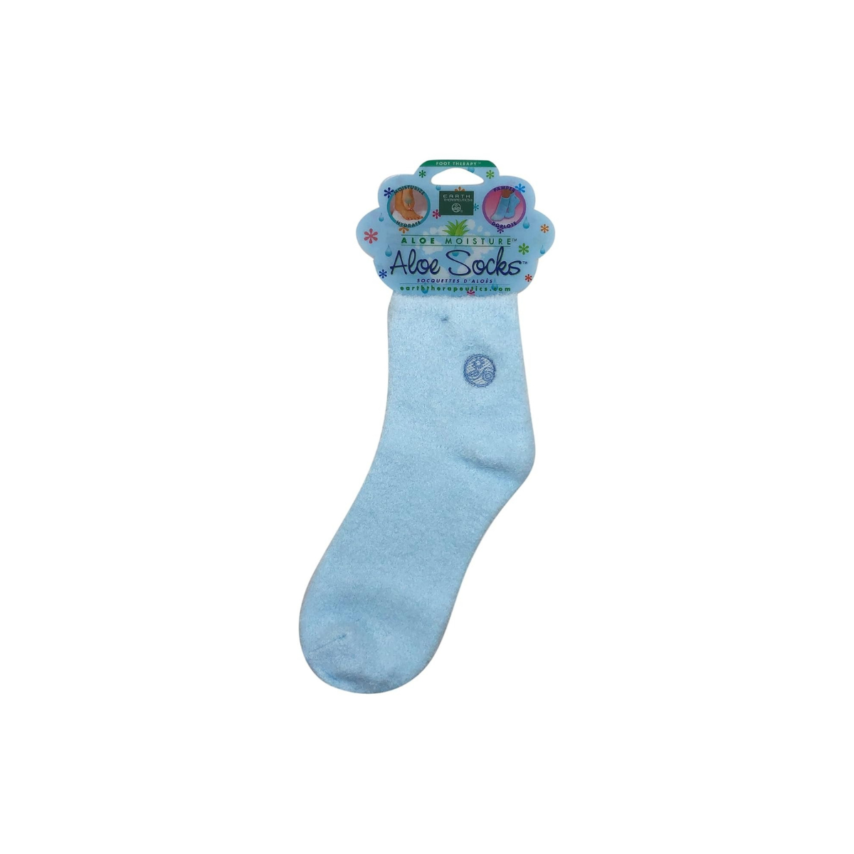 Earths Therapeutics Socks Aloe Blue 2c