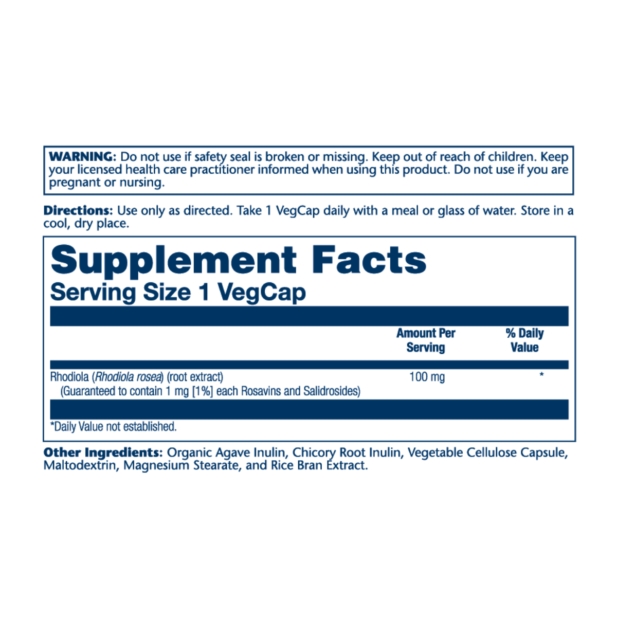 Solaray Rhodiola Root Extract 100mg V