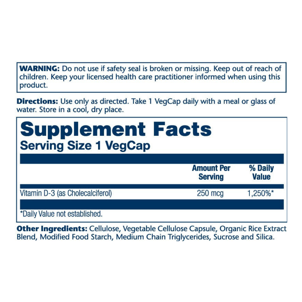 Solaray Super Strength Vitamin D-3 250mcg