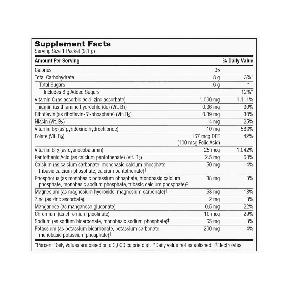Emergen-C Vitamin C Drink Mix Packets Super Orange 2c