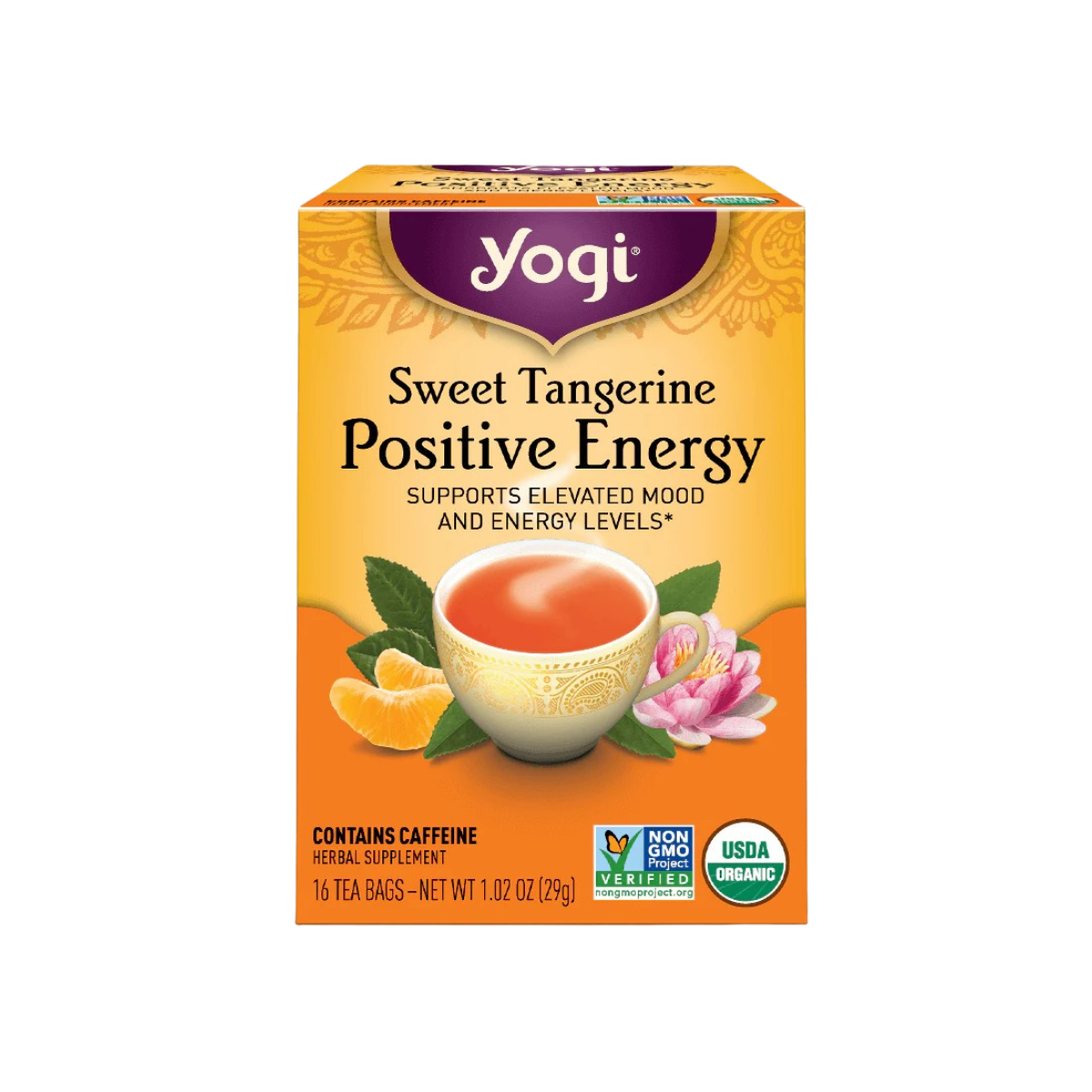 Yogi Sweet Tangerine Positive Energy Tea 16 c