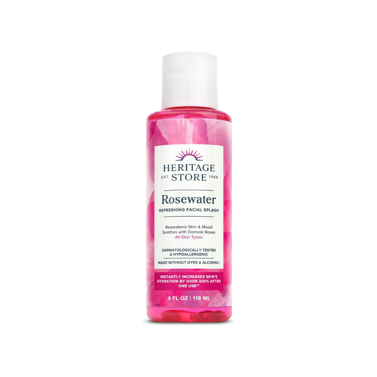 Heritage Store Flower Water Rose 4oz