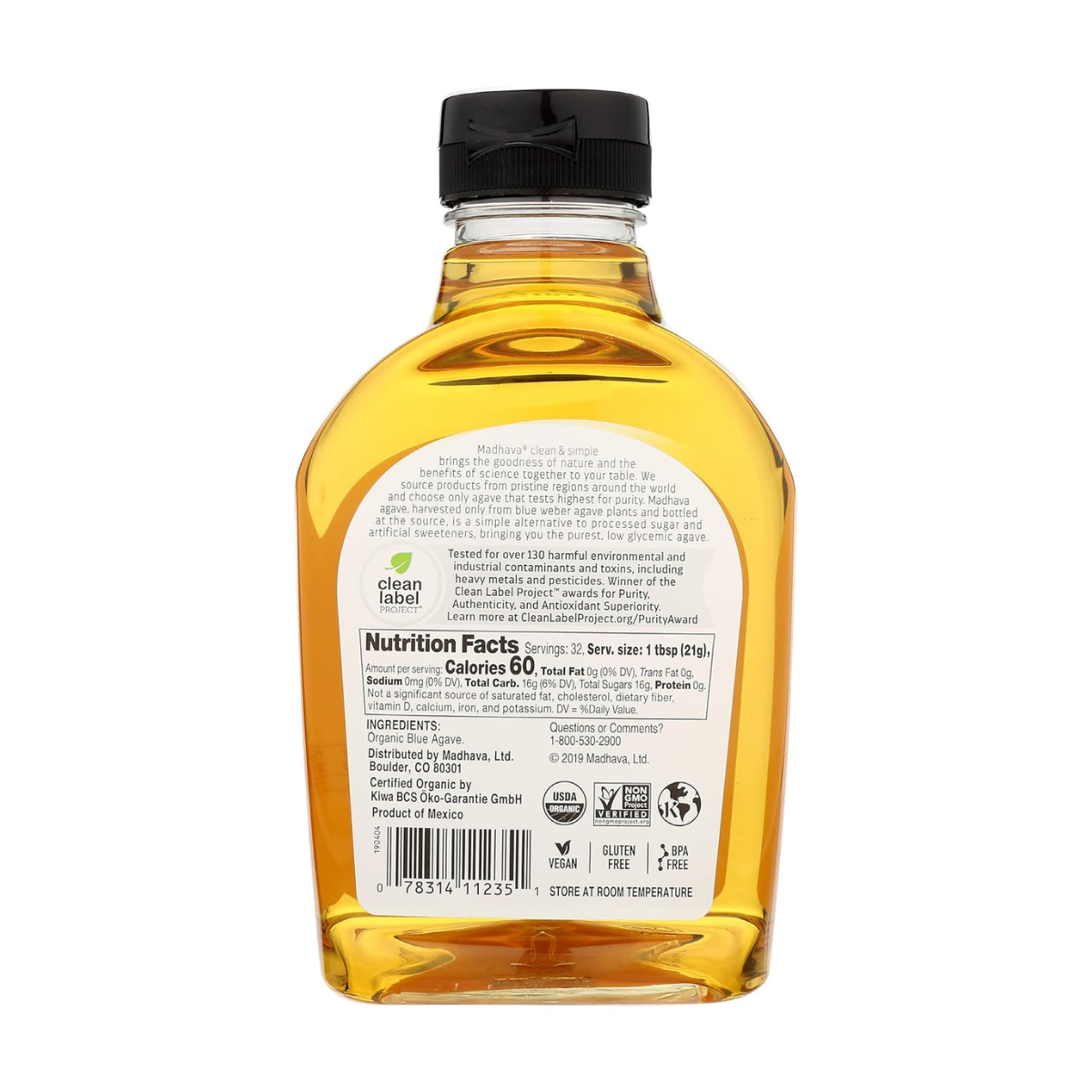 Madhava Organic Light Agave 23.5oz