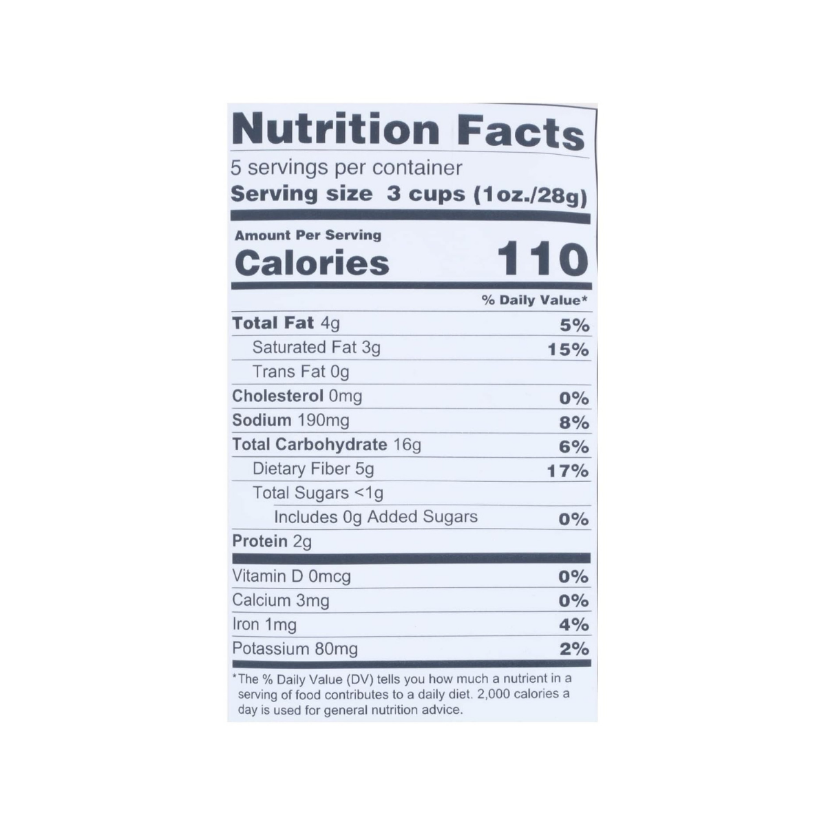 LesserEvil Organic Popcorn Himalayan Sea Salt 4.6oz