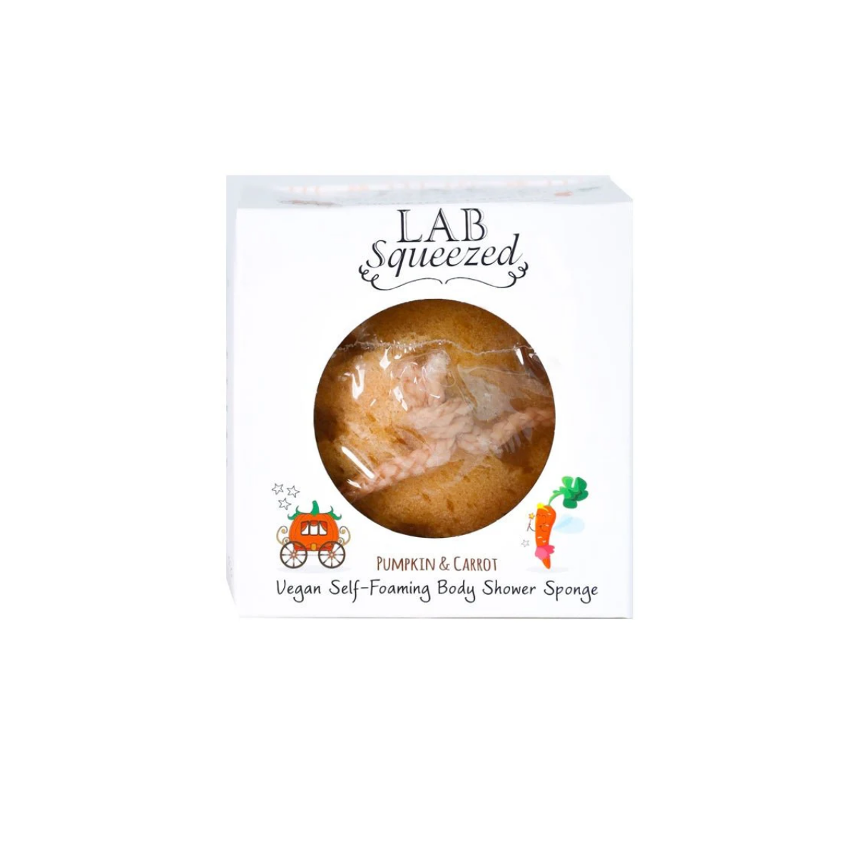 LABS SQZUEEZED Sponge Bath Self Foaming Body Shower Sponge 1c