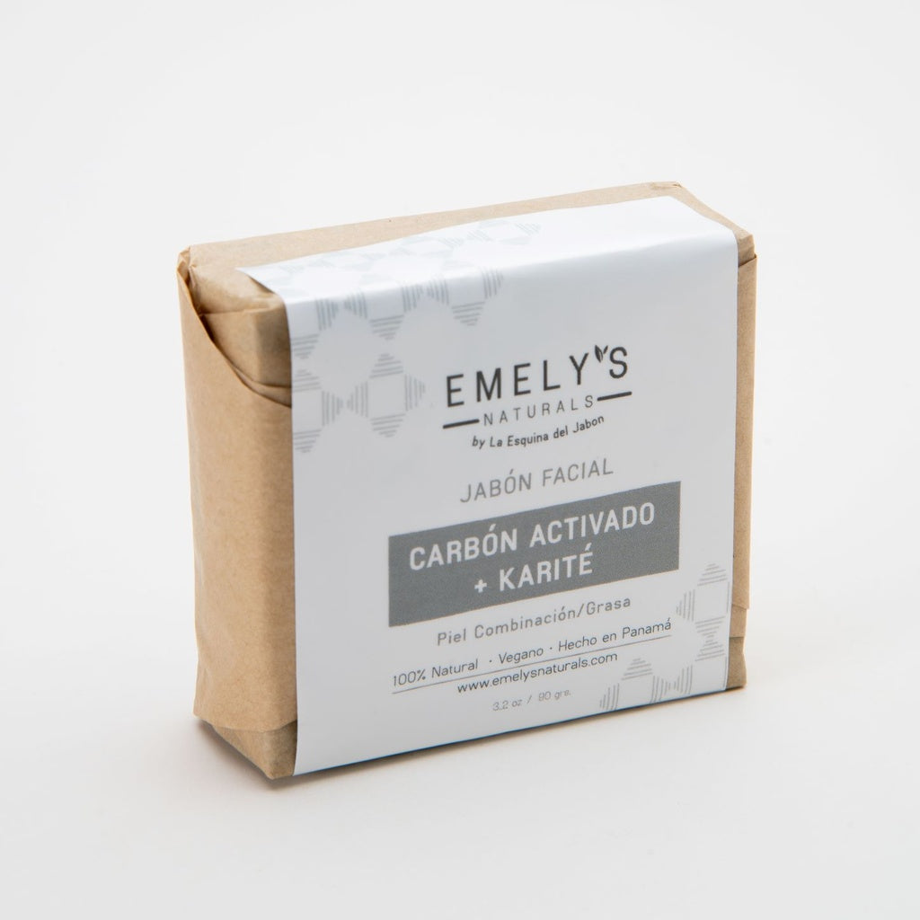 Emely's Naturals Jabón Facial de Carbón Activado y Karité