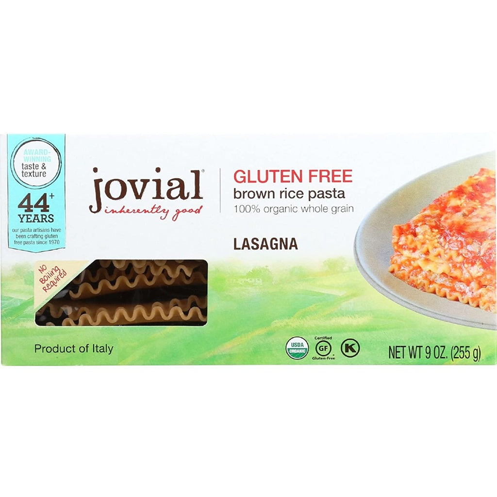 Jovial Organic Brown Rice Lasagna Pasta 9oz