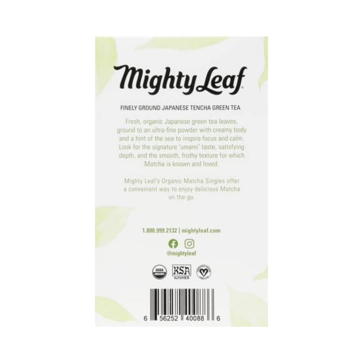 Mighty Leaf Tea Organic Matcha Green Tea Powder 12c