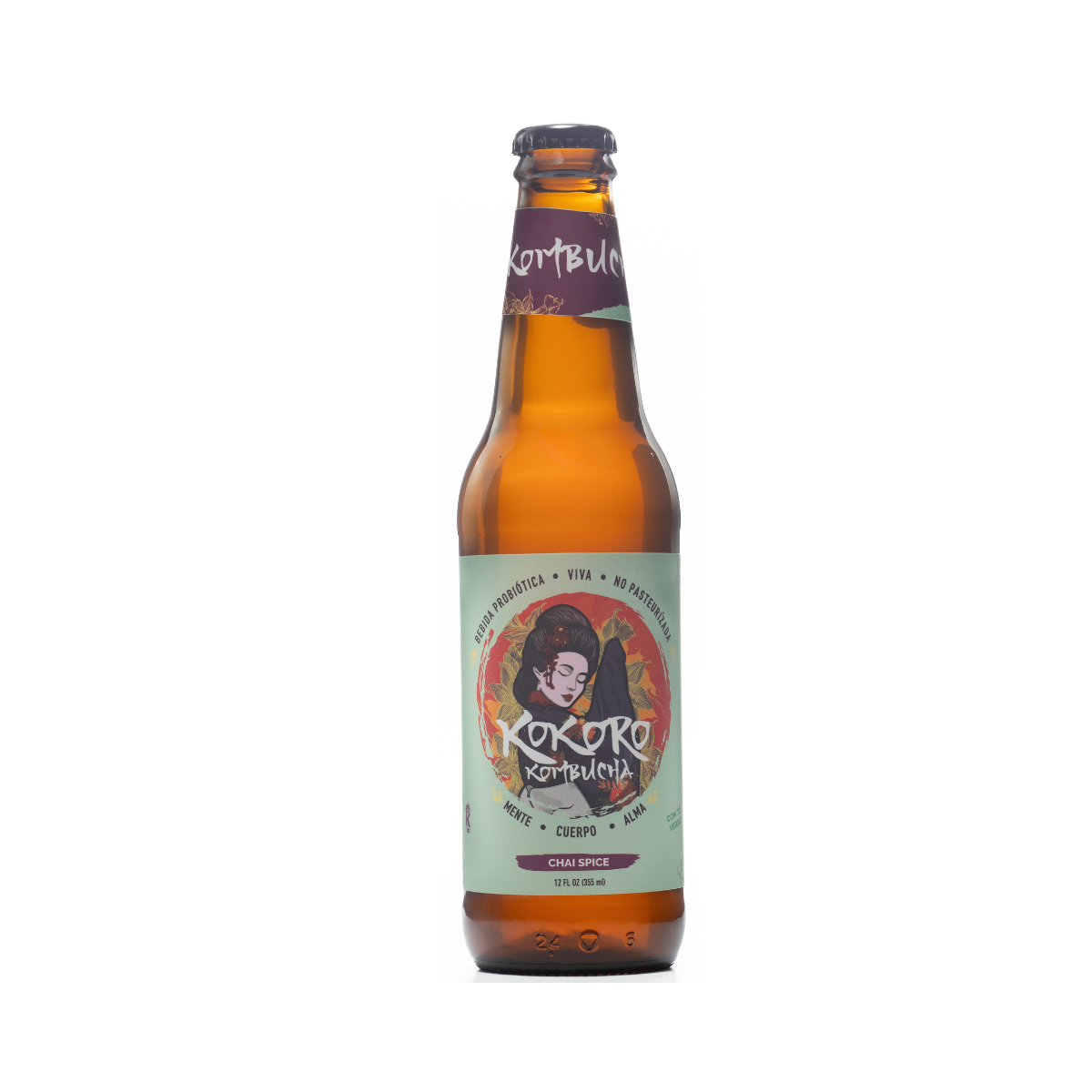 Kokoro Kombucha Chai Tea 12oz – Orgánica Store Panamá