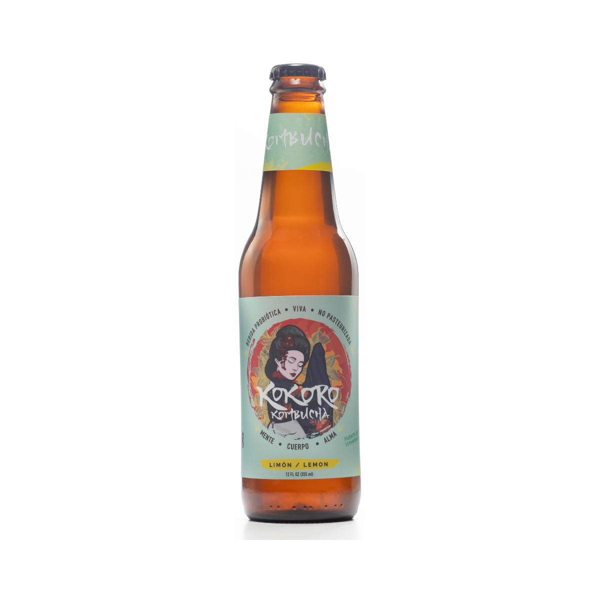Kokoro Kombucha Lemon 12oz – Orgánica Store Panamá