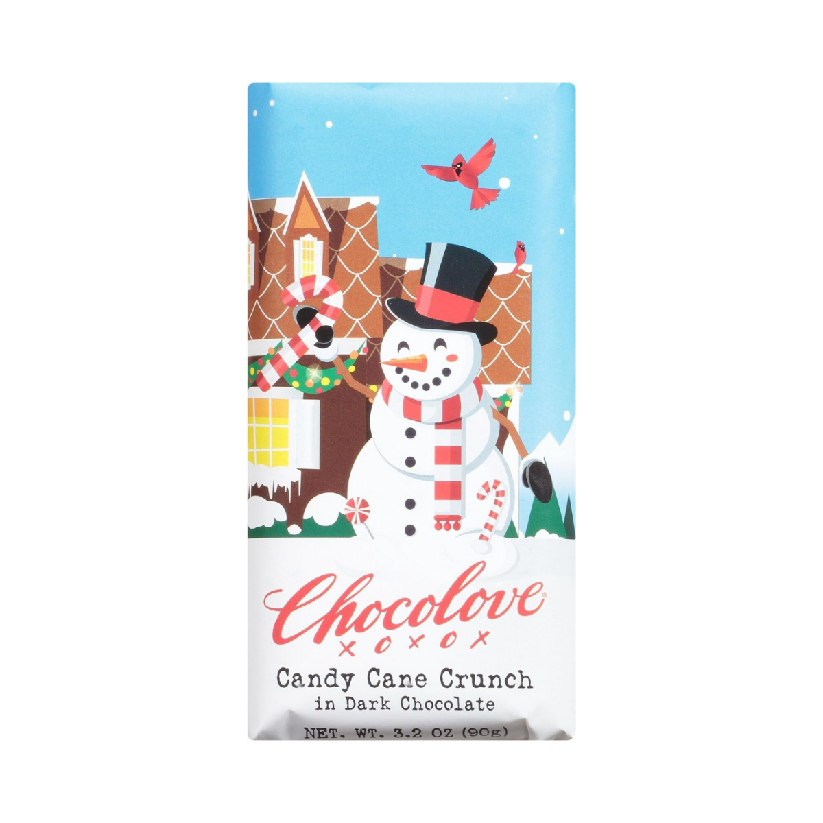 Chocolovexoxo Chocolate Holiday Candy Cane Crunch Dark Chocolate Bar