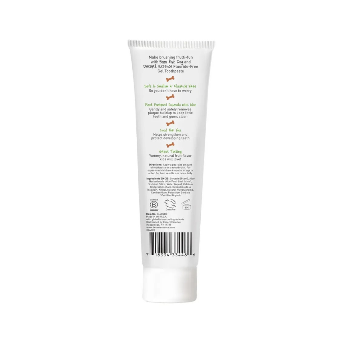 Desert Essence Kids Tutti Frutti Carrageenan Free Toothpaste Gel 4.7 oz