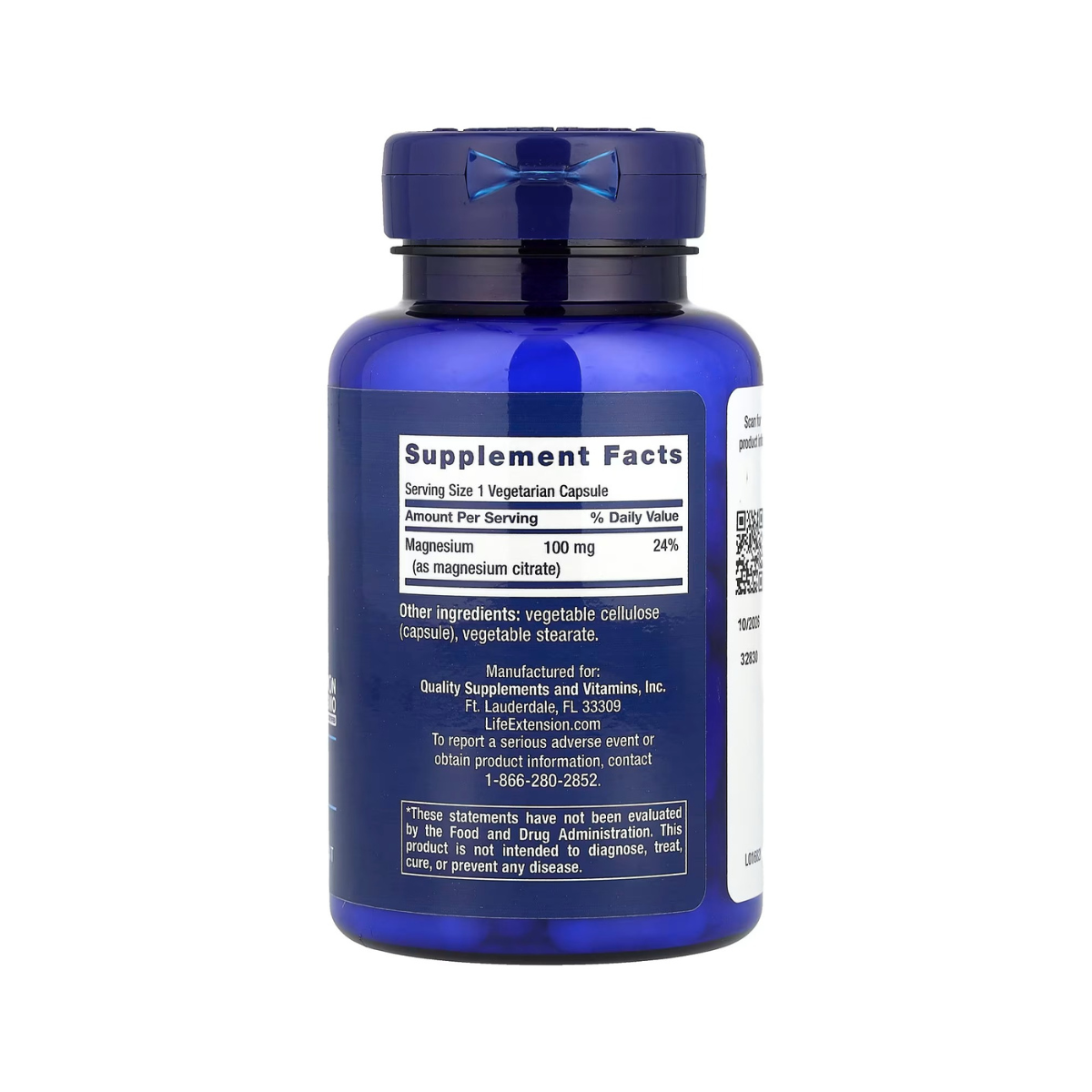 Life Extension Magnesium Citrate 100 mg 100c