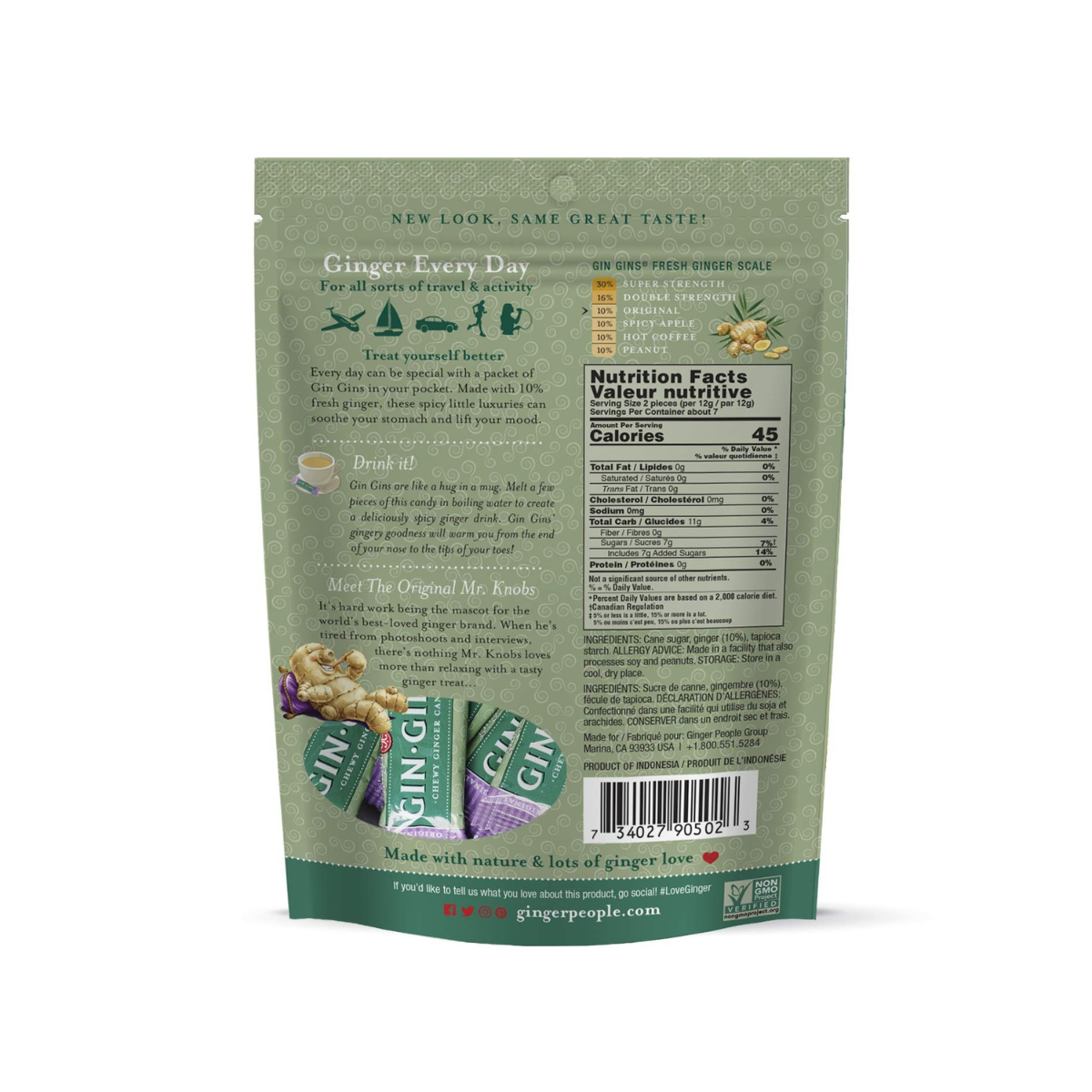 Ginger People GinGins Ginger Chews Original 3oz