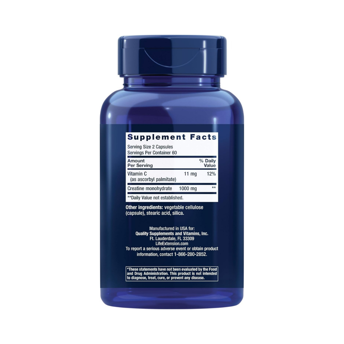 Life Extension Creatine Capsules 120c