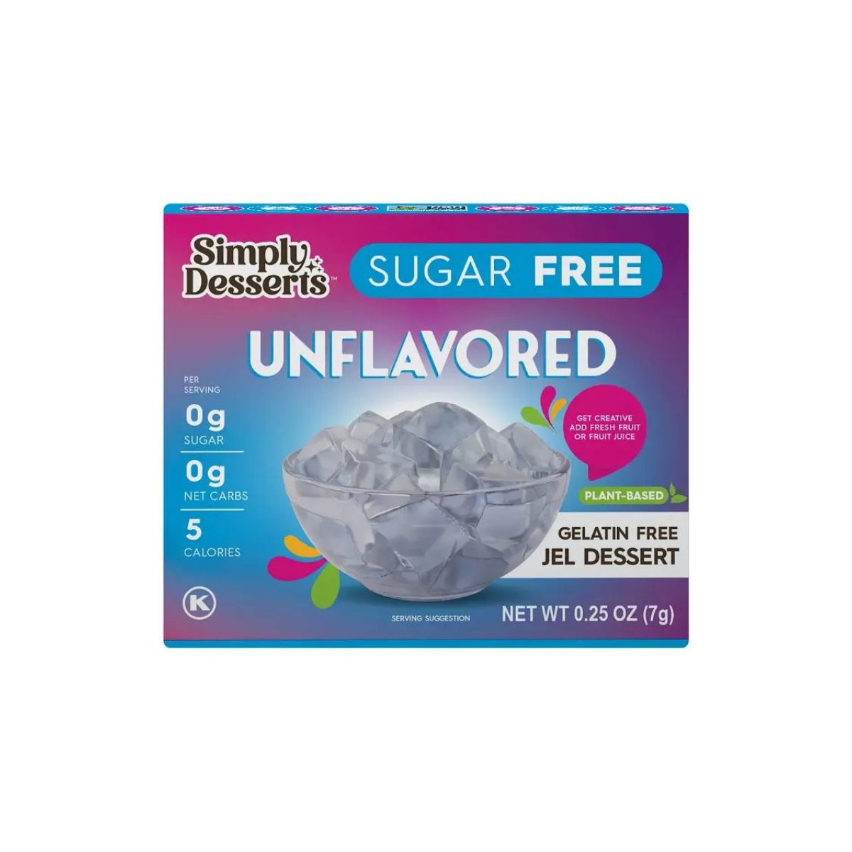 Simply Desserts Unflavored Plant-Based Jel Desserts 0.7oz