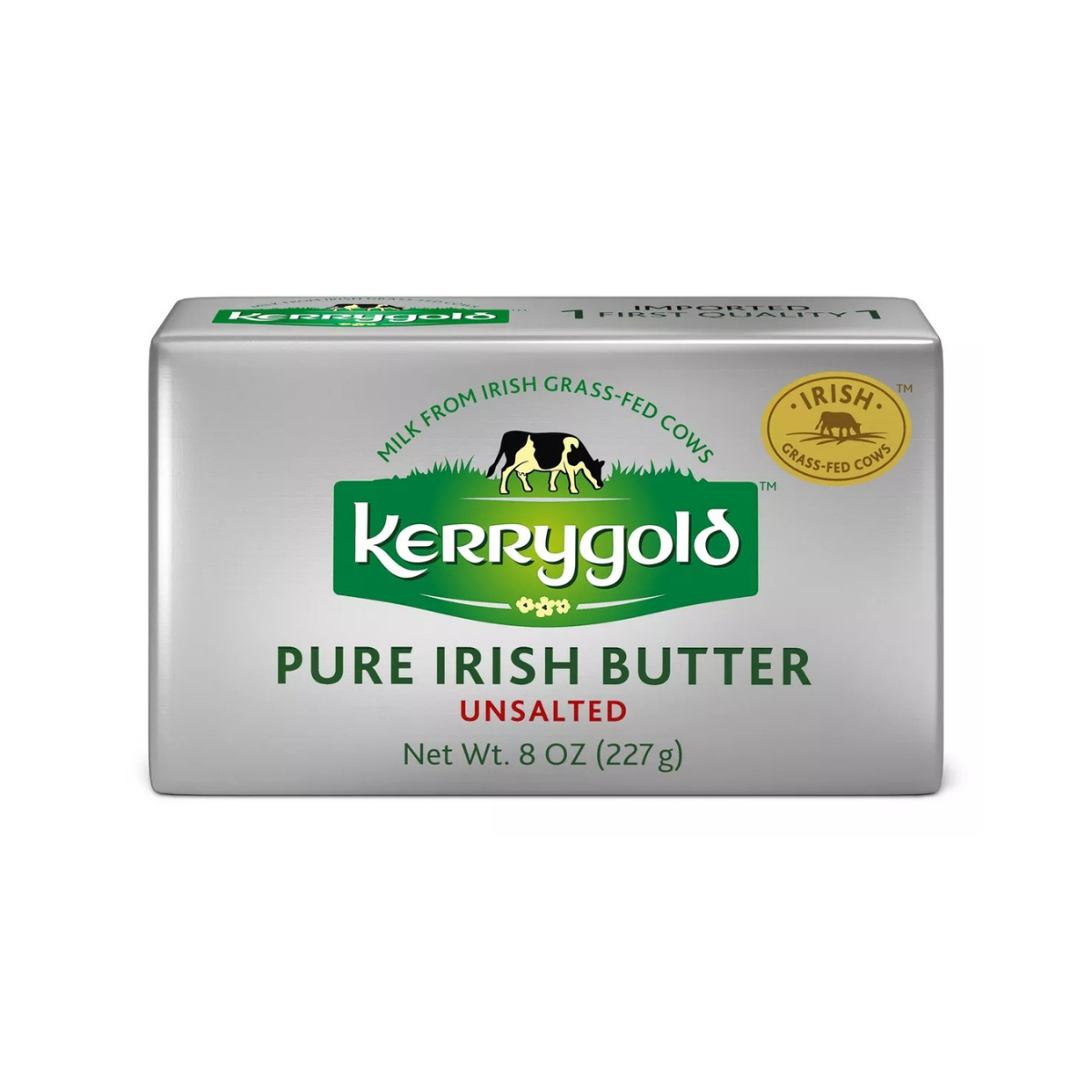Kerrygold Grass-Fed Pure Irish Unsalted Butter 8oz