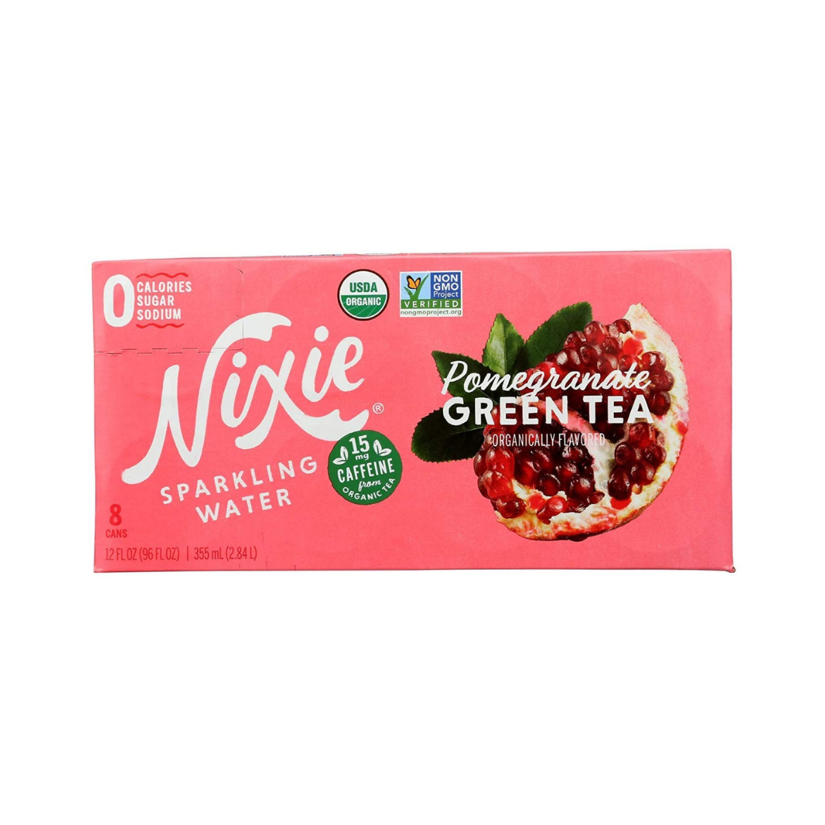 Nixie Organic Sparkling Water Pomegranate Green Tea 8c