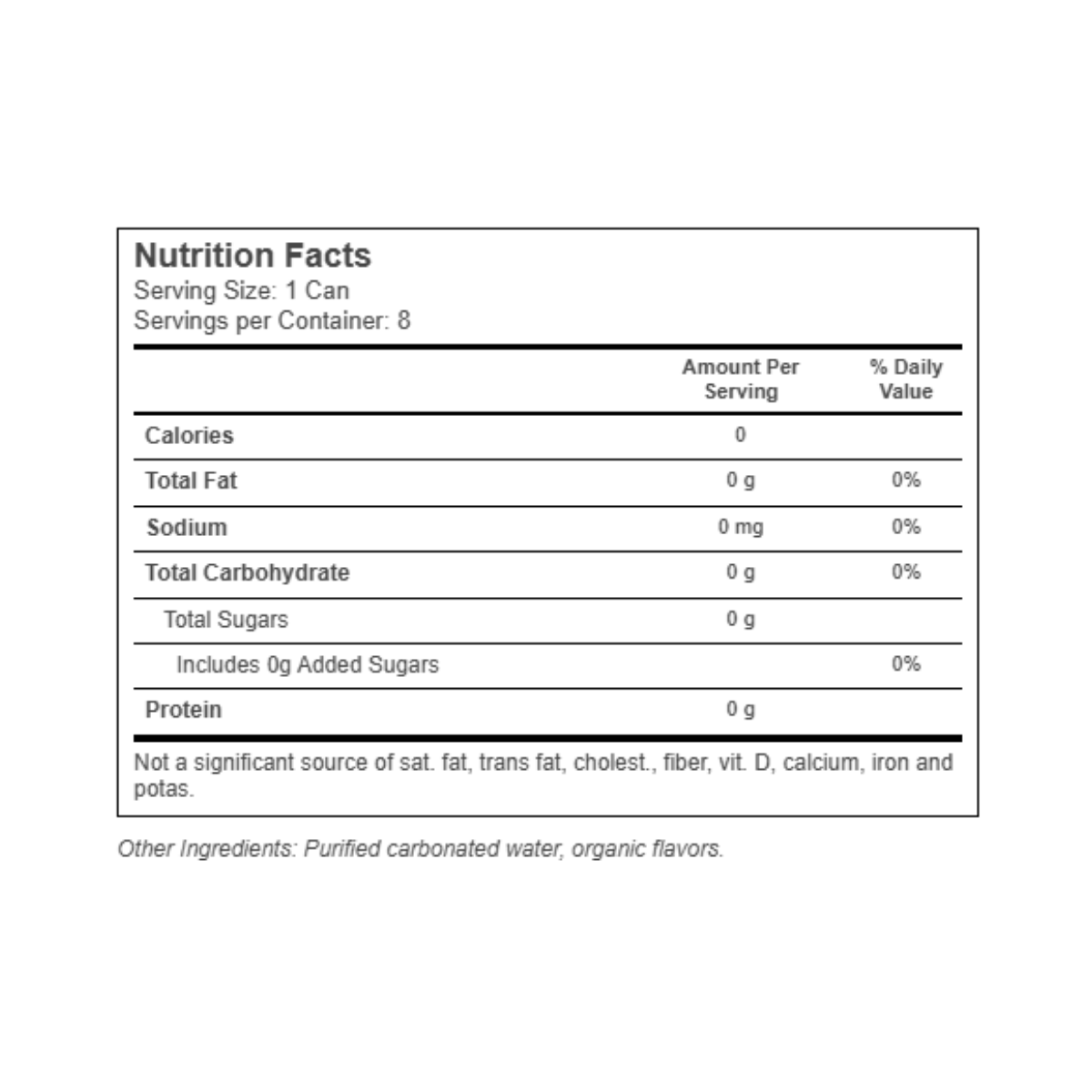 Nixie Organic Sparkling Water Blackberry Raspberry 8c