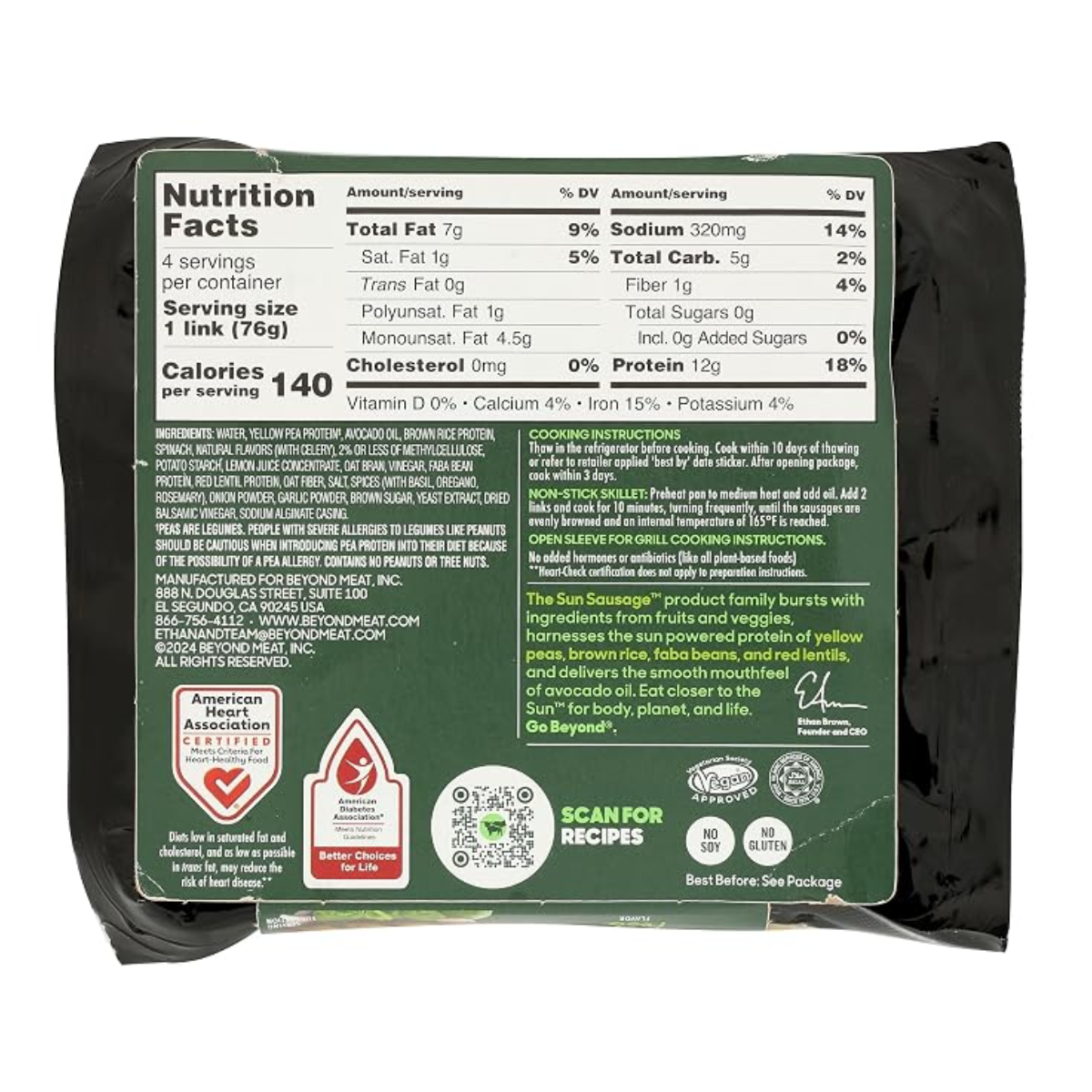 Beyond Meat Sausage Sun Pesto Beyond 10.6oz