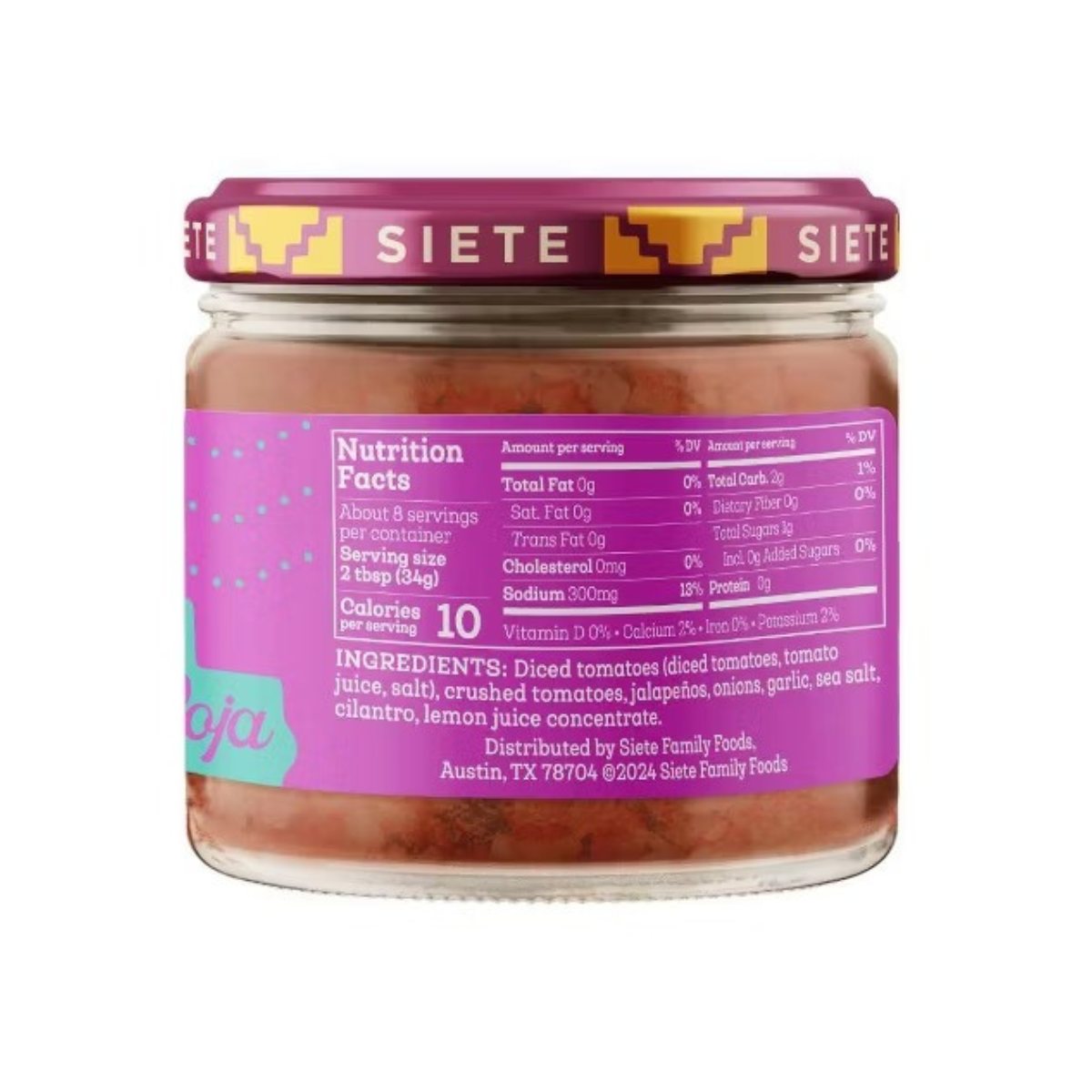 Siete Casera Style Mild Salsa Roja 10.5oz