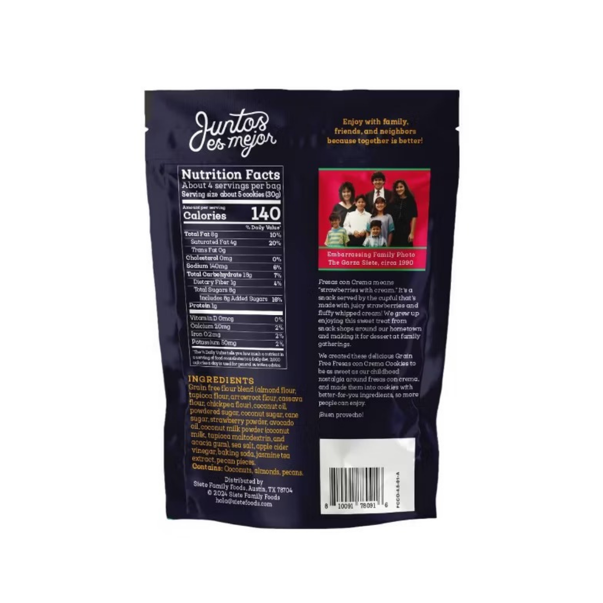 Siete Strawberries & Cream Grain Free Cookies 4.5oz