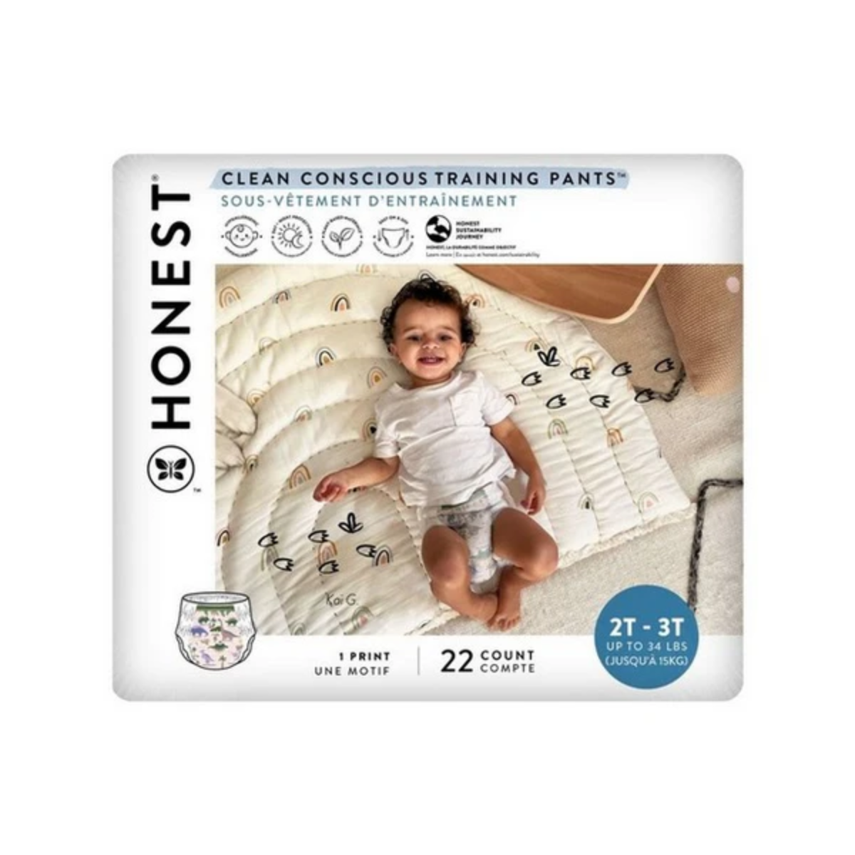 The Honest Company Training Pant 2T-3T 22c