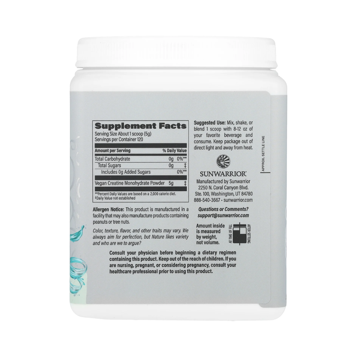 Sunwarrior Sport Active Creatine Monohydrate Unflavored V 1.32lb