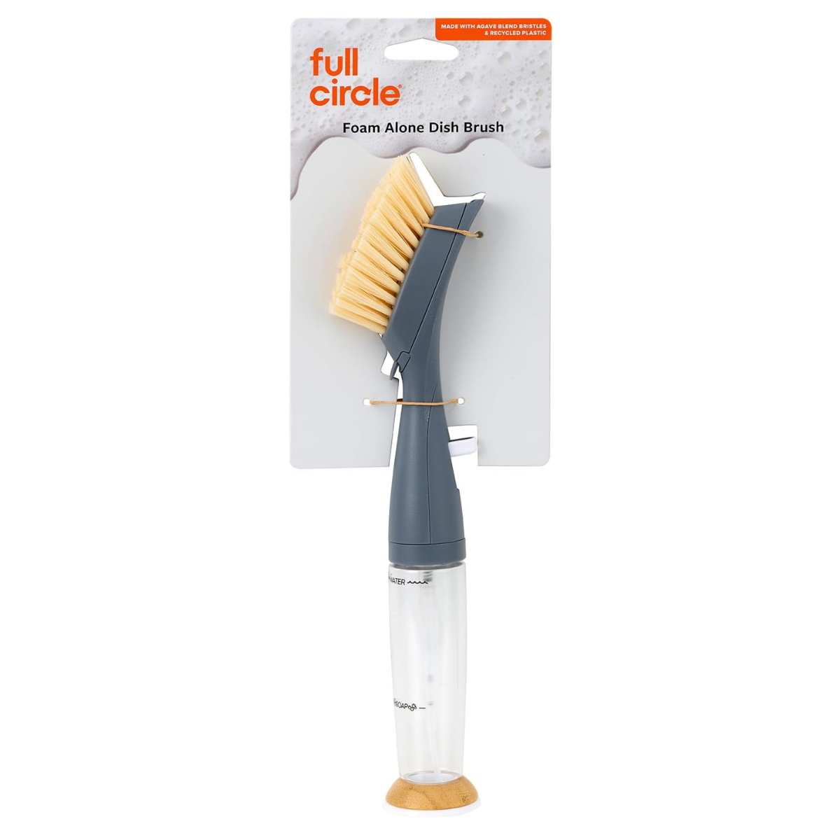 Full Circle Home Gray Foam Dispensing Dish Brush