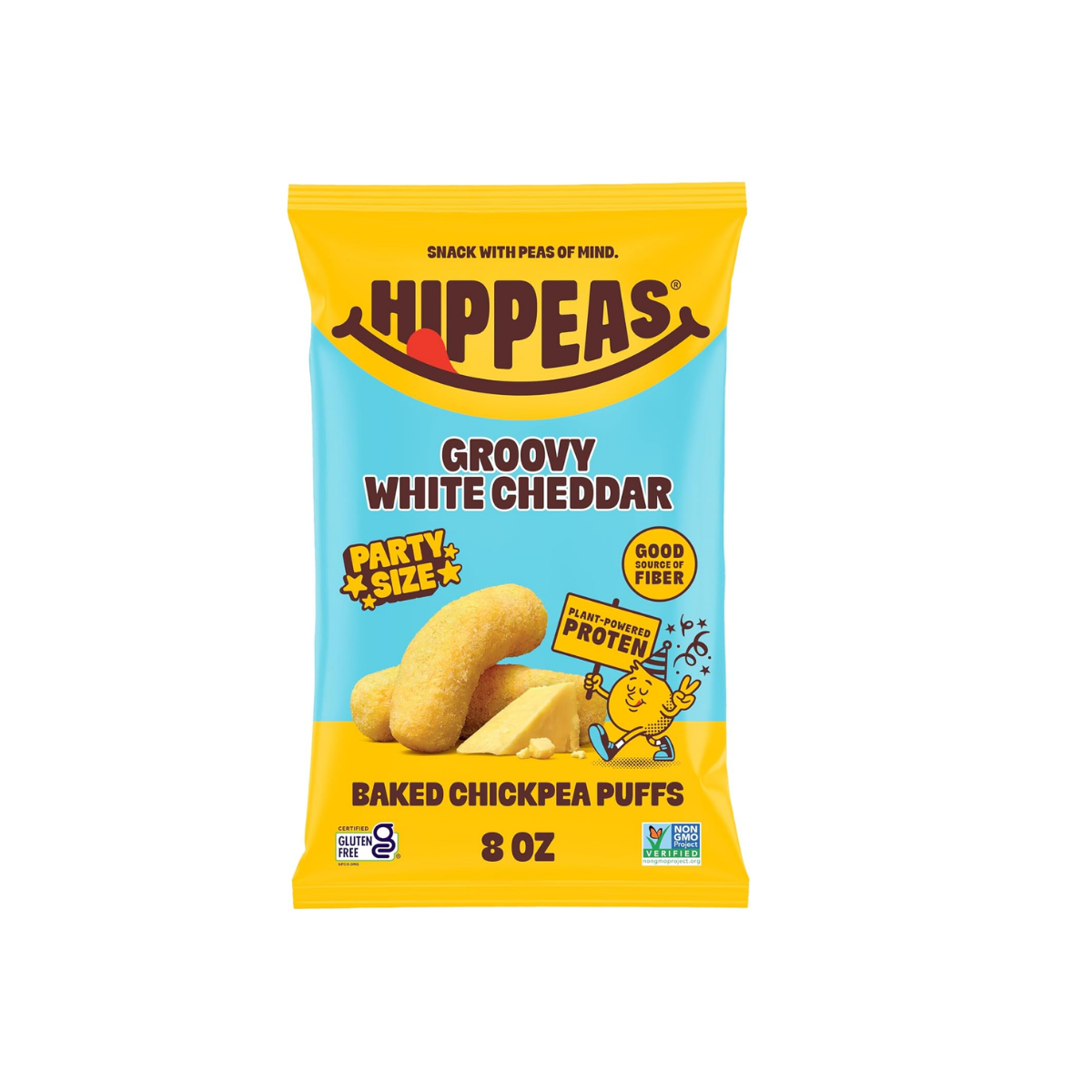 HIPPEAS Chip Puff Cheddar White 8oz