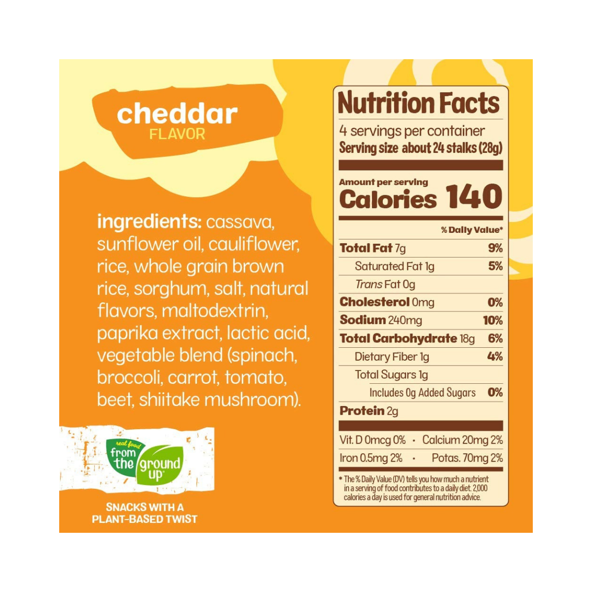 From The Ground Up Cauliflower Stalks Cheddar 4oz