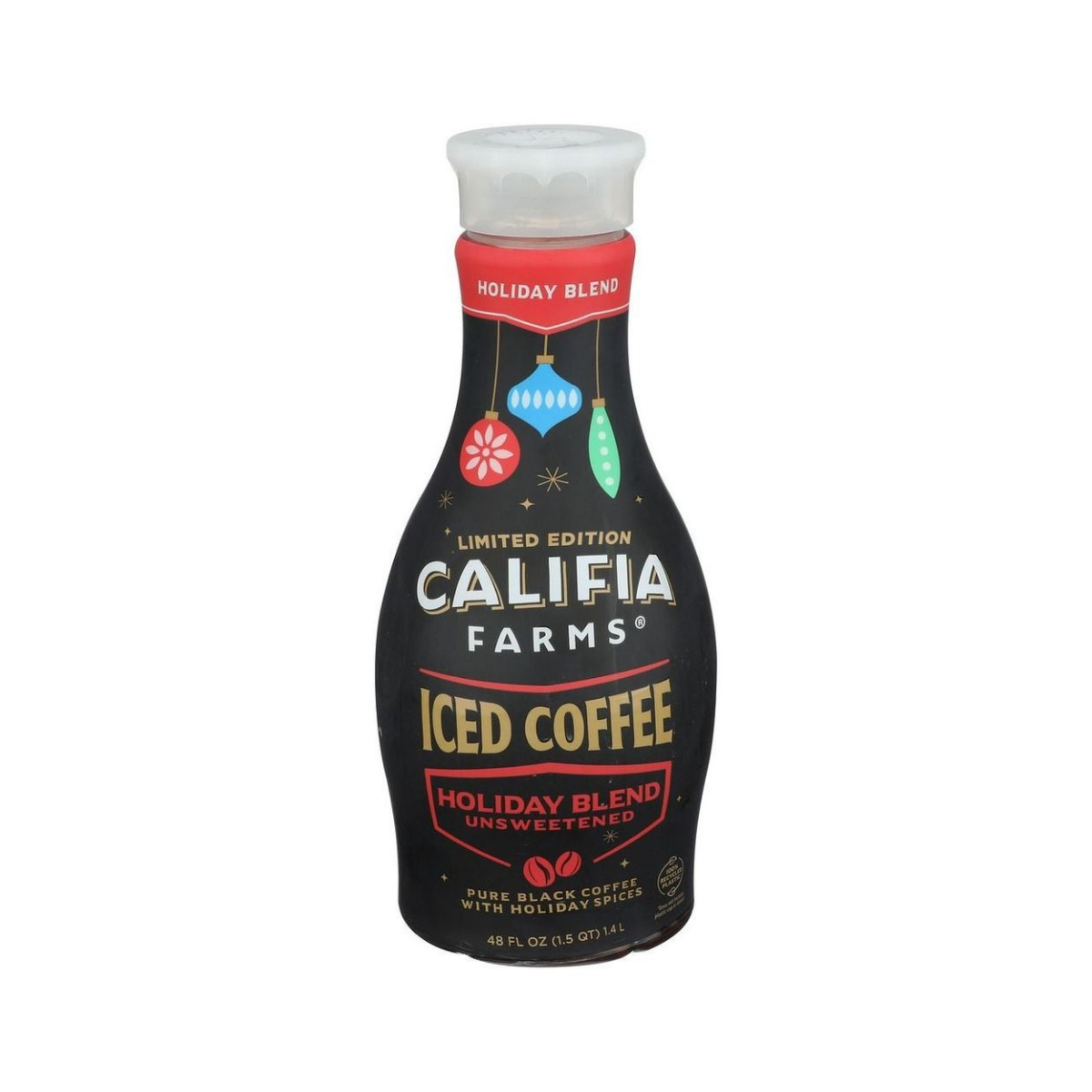 Califia Farms Holiday Blend Unsweetened Iced Coffee 42fl oz