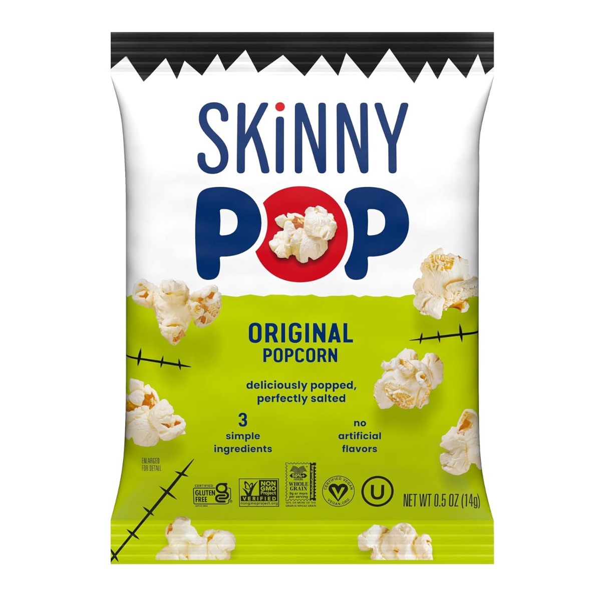 SkinnyPop Popcorn Original Trick or Treat Snack Bags GF 0.5oz 12c