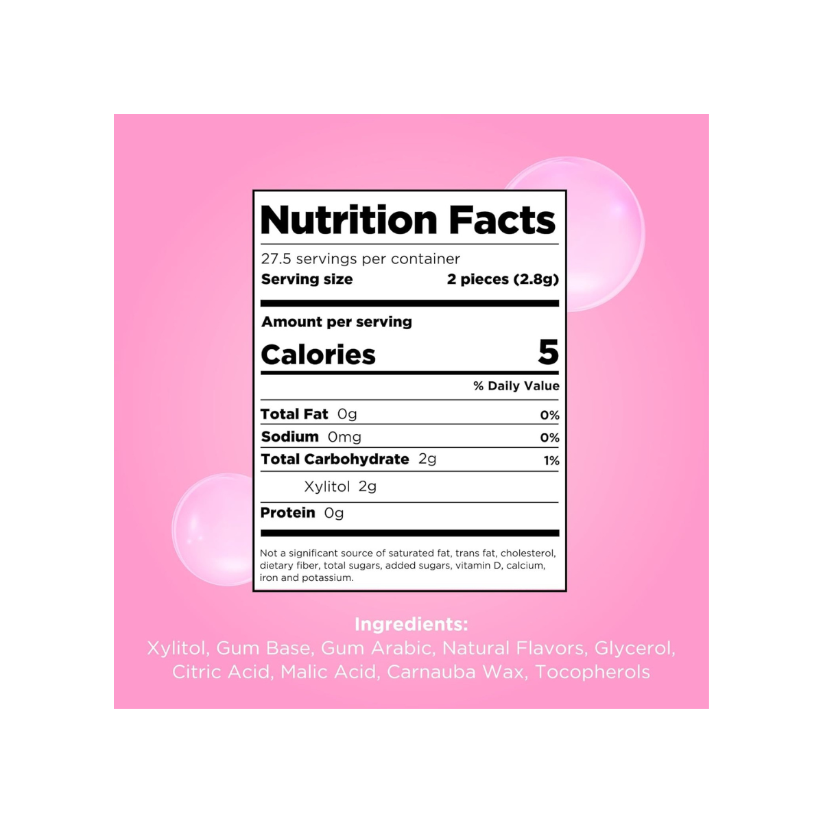 Pur Chicle Gum Bubblegum 2.72oz