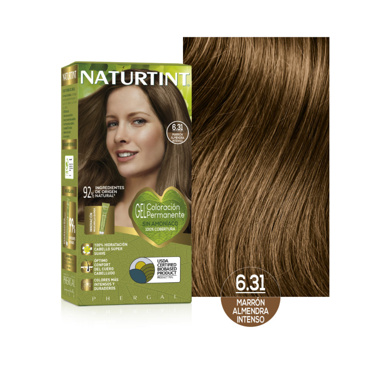Naturtint Hair Color 6.31 Marrón Almendra Intenso