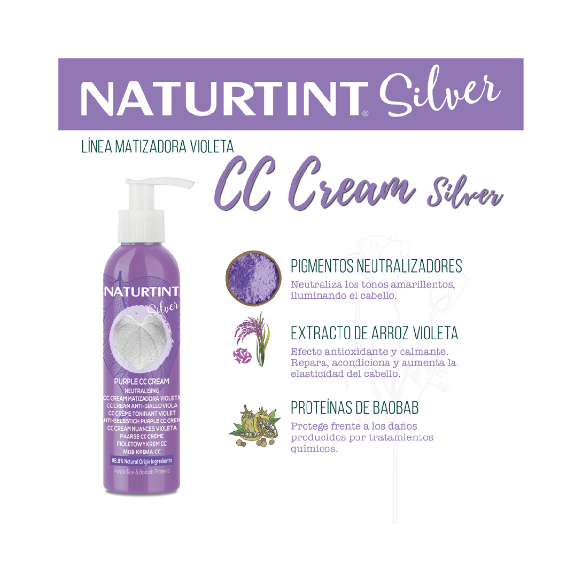 Naturtint CC Cream Silver: Mascarilla Matizadora 200ml