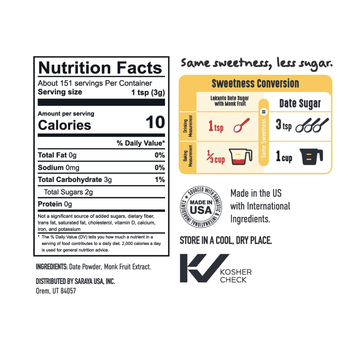 Lakanto Date Sugar With Monk Fruit 16oz